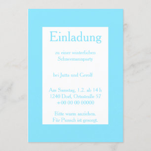 Einladung Winterparty Eis und Schnee Inbjudningar
