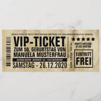 Einladungen zum Geburtstag (“VIP”) Inbjudningar
