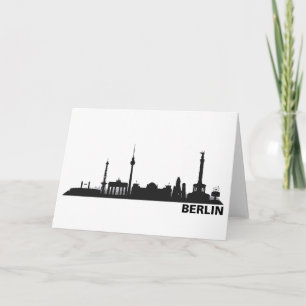 Einladungskarte mit Berlin Skyline. Kort
