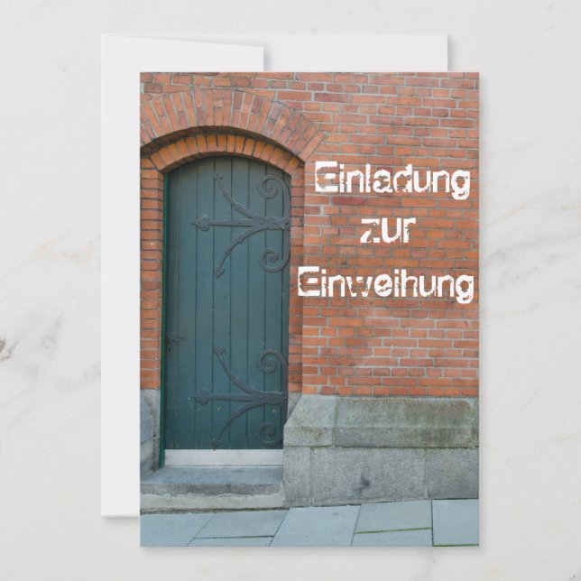 Einladungskarte zur Einweihung Inbjudningar (Framsida)