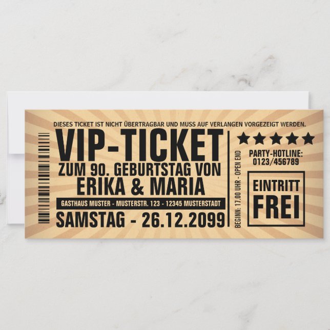 Einladungskarten Geburtstag Party Veranstaltung Inbjudningar (Framsida)