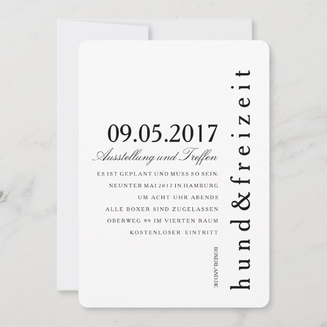 Einladungskarten puristisch inbjudningar (Framsida)