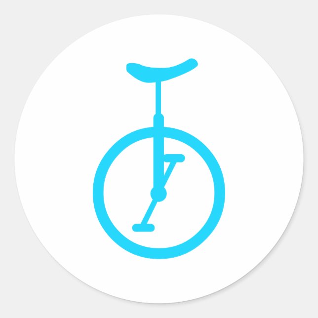 Einrad unicycle runt klistermärke (Framsida)