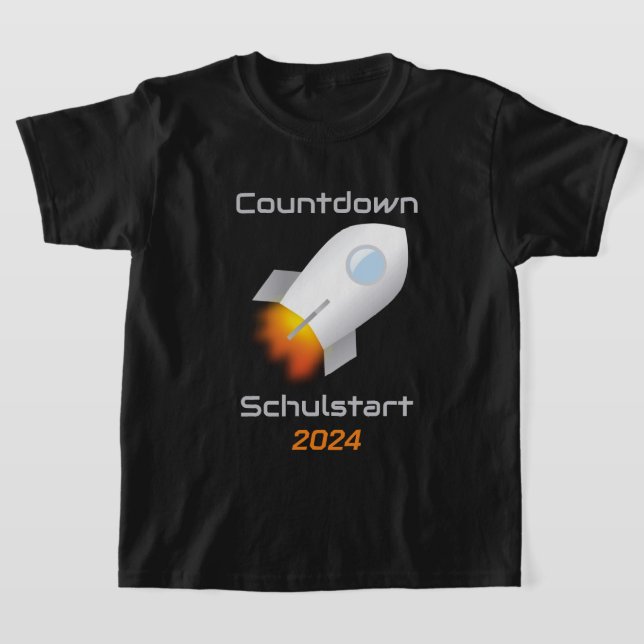 Einschulung - Countdown Schulstart - Rakete 1 | T Shirt (Laydown)