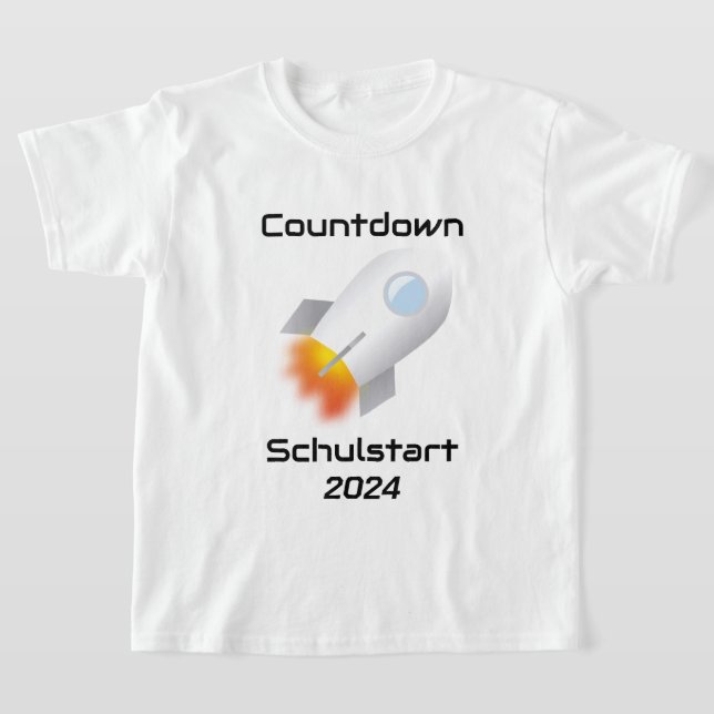 Einschulung - Countdown Schulstart - Rakete 2 | T Shirt (Laydown)