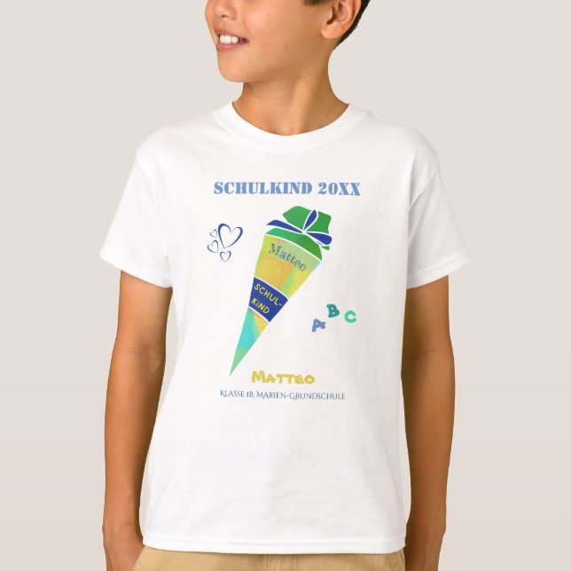 Einschulung Feier Schulkind Einschulungsfeier 2024 T Shirt (Framsida)