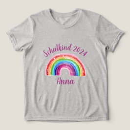 Einschulung Schulkind 2026 - Sternchen Regenbogen T Shirt