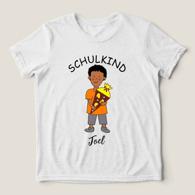 Einschulung Schulkind - Junge mit Schultüte 2 | T Shirt (Design Framsida)