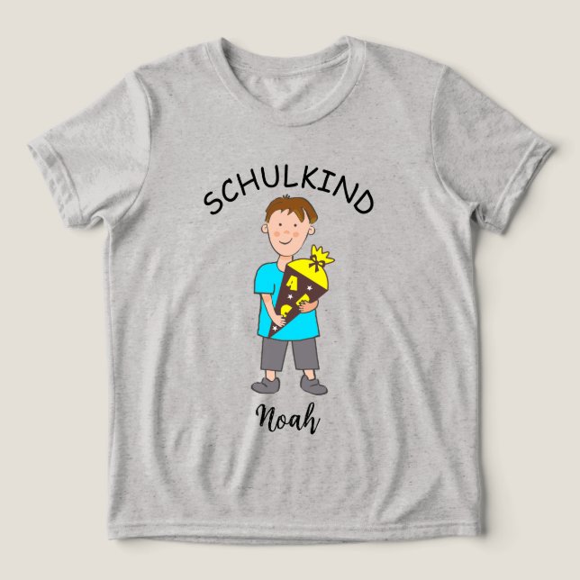 Einschulung Schulkind - Junge mit Schultüte 3 | T Shirt (Design Framsida)