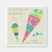 Einschulung Schulkind Schultüte Deko Magnet
