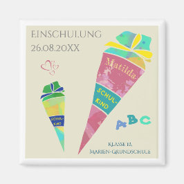 Einschulung Schulkind Schultüte Deko Magnet