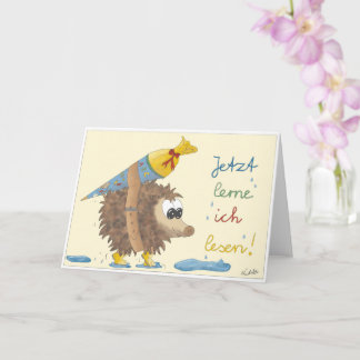 Einschulungskarte – liebevoll handgezeichnet  kort