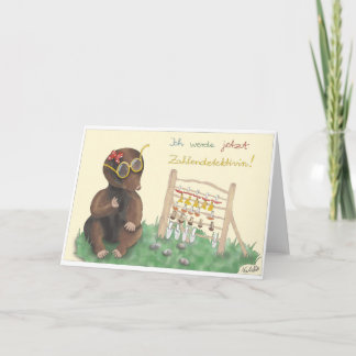 Einschulungskarte – liebevoll handgezeichnet Mädch Kort