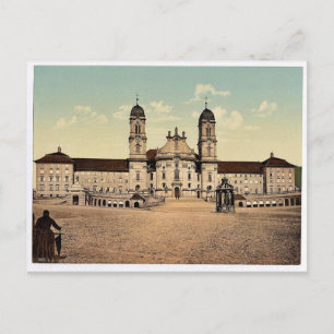 Einsiedeln, kloster, Sjö Lucerne, Schweiz mot Vykort