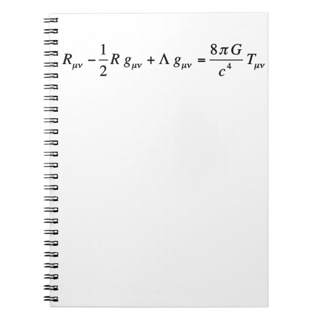 Einstein fält ekvation of general relatiativitativ anteckningsbok (Framsidan)