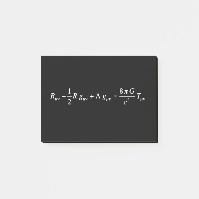 Einstein field equation of general relativity post-it block (Framsida)