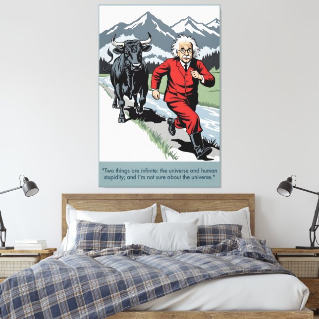 Einstein quote poster canvas print (Insitu (sovrum))