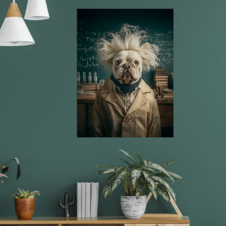 Einstein Valp i Lab Jackar Poster