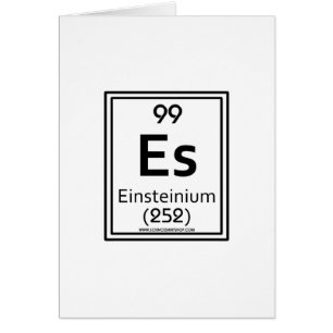 Einsteinium 99 hälsningskort
