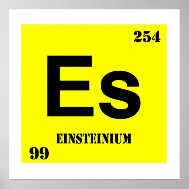 Einsteinium Poster (Framsidan)