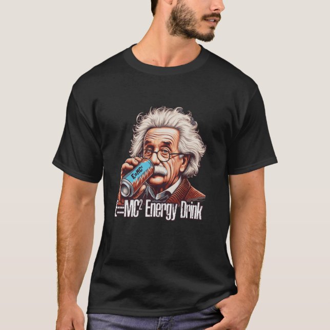 Einsteins Boost Formula EMC² Energidryck T Shirt (Framsida)