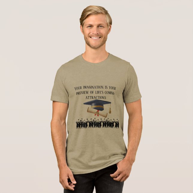 Einsteins examensmotto oliv t shirt (Framsida Full)