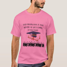 Einsteins examensmotto rosa t shirt
