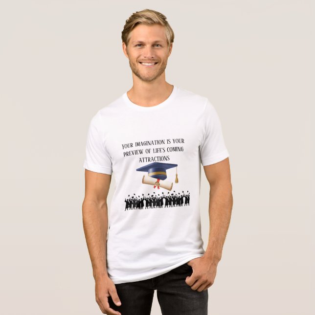 Einsteins examensmotto vitt t shirt (Framsida Full)