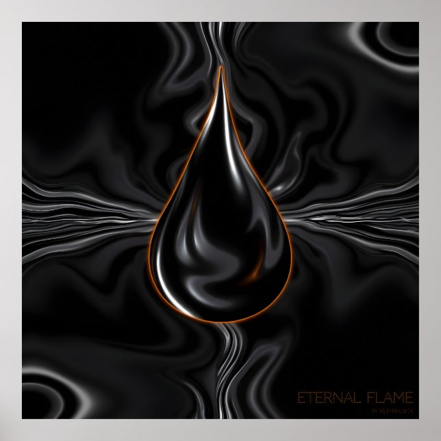 EInternal Flame - AI Fantasy Digital Art Poster (Framsidan)