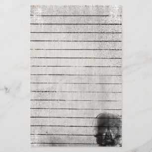 EInternal Grunge Gothic Skull Stationery Brevpapper