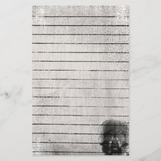 EInternal Grunge Gothic Skull Stationery Brevpapper