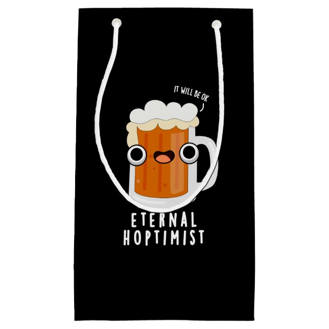 EInternal Hoptimist Funny Beer Pun Mörk BG (Framsidan)