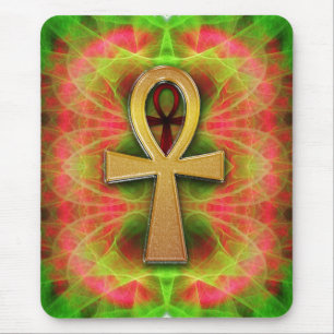 EInternal Life Ankh Psychedelic Buzz Mousepad Musmatta