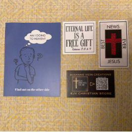 EInternal Life är ett kostnadsfritt kristet Gospel Fyrkantigt Visitkort