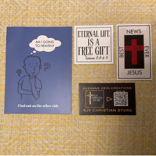 EInternal Life är ett kostnadsfritt kristet Gospel Fyrkantigt Visitkort