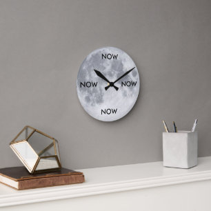 EInternal Now Måne Clock Rund Klocka