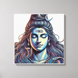 EInternal Shiva: Högsta Yogi i Divine Bliss Canvastryck