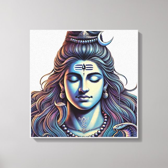 EInternal Shiva: Högsta Yogi i Divine Bliss Canvastryck (Framsida)