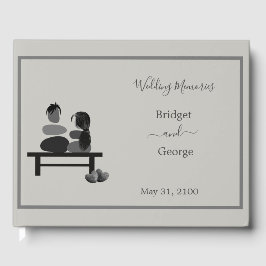 EInternal Stone par Boho bröllop Gästböcker