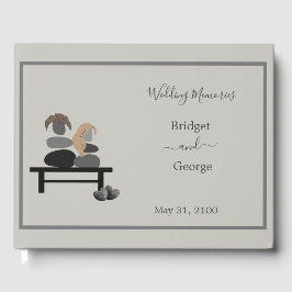 EInternal Stone par Boho bröllop Gästböcker