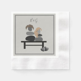 EInternal Stone par Boho bröllop Pappersservett