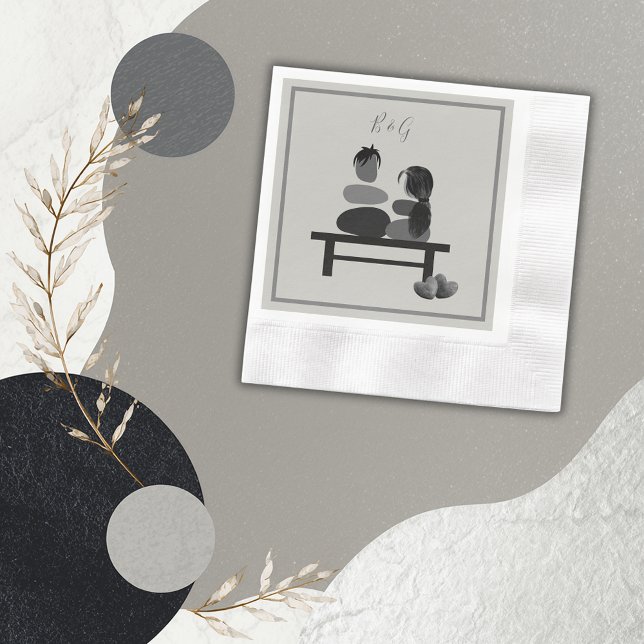 EInternal Stone par Boho bröllop Pappersservett (Skapare uppladdad)