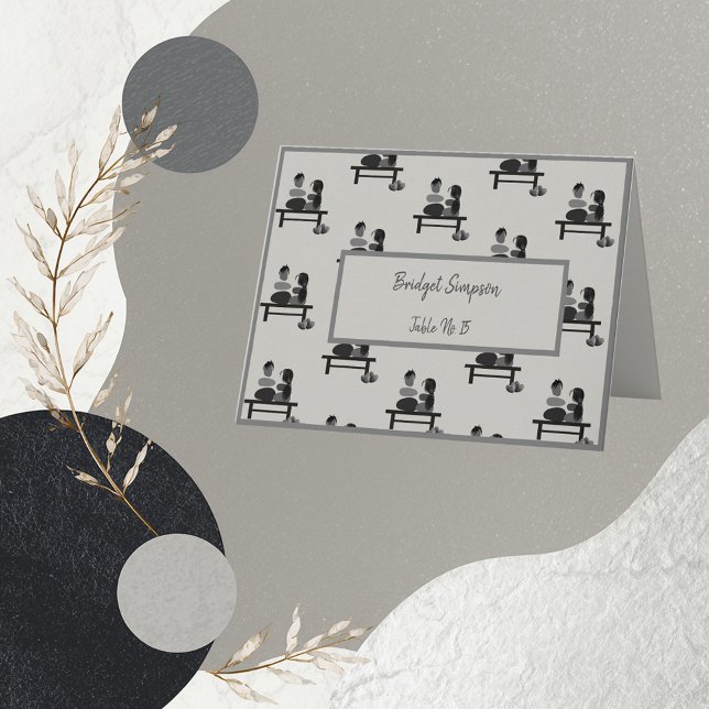 EInternal Stone-par Boho-platskort för gäster Tack Kort (Skapare uppladdad)