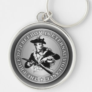 EInternal Vigilance Rund Silverfärgad Nyckelring