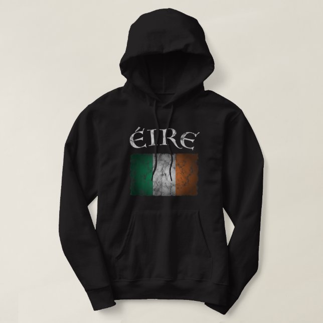 Eire Ireland Flagga I Irish St. Patricks Day Idea Hoodie (Design framsida)