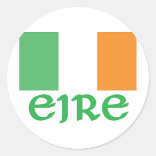 EIRE irländsk flagga Runt Klistermärke