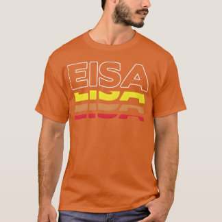 Eisa Förnamn Rolig Vintage Solnedgång Eisa vänner T Shirt