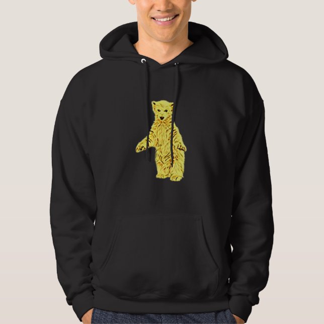 Eisbär barn med björnstam i norr utrotningshotade hoodie (Framsida)