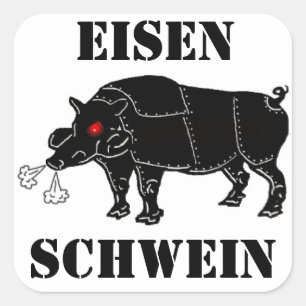 EISEN-SCHWEIN kvadrerar klistermärken