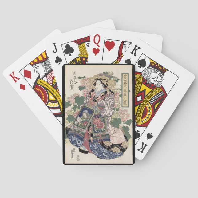 Eisen Ukiyo-e Geisha Kortlek (Baksidan)